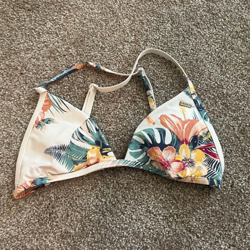 Roxy bikini top with cross cross back